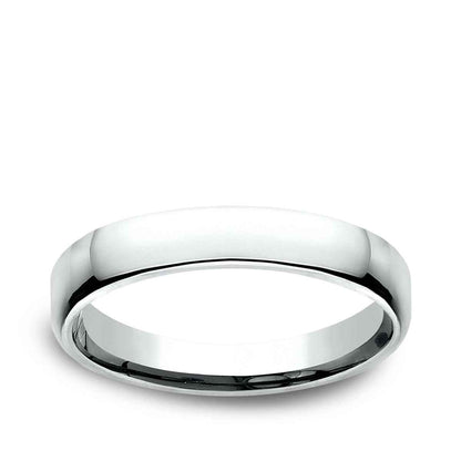 Benchmark Men's 3.5mm Euro Comfort Fit Polished Wedding Ring in 14K White Gold