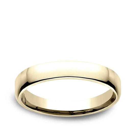 Benchmark Men's 3.5mm Euro Comfort Fit Polished Wedding Ring in 14K Yellow Gold