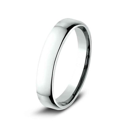 Benchmark Men's 4.5mm Euro Comfort Fit Polished Wedding Ring in 10K White Gold