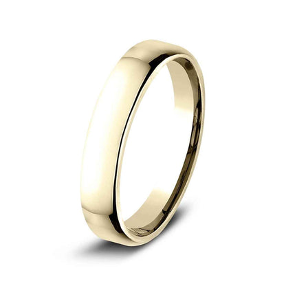 Benchmark Men's 4.5mm Euro Comfort Fit Polished Wedding Ring in 10K Yellow Gold