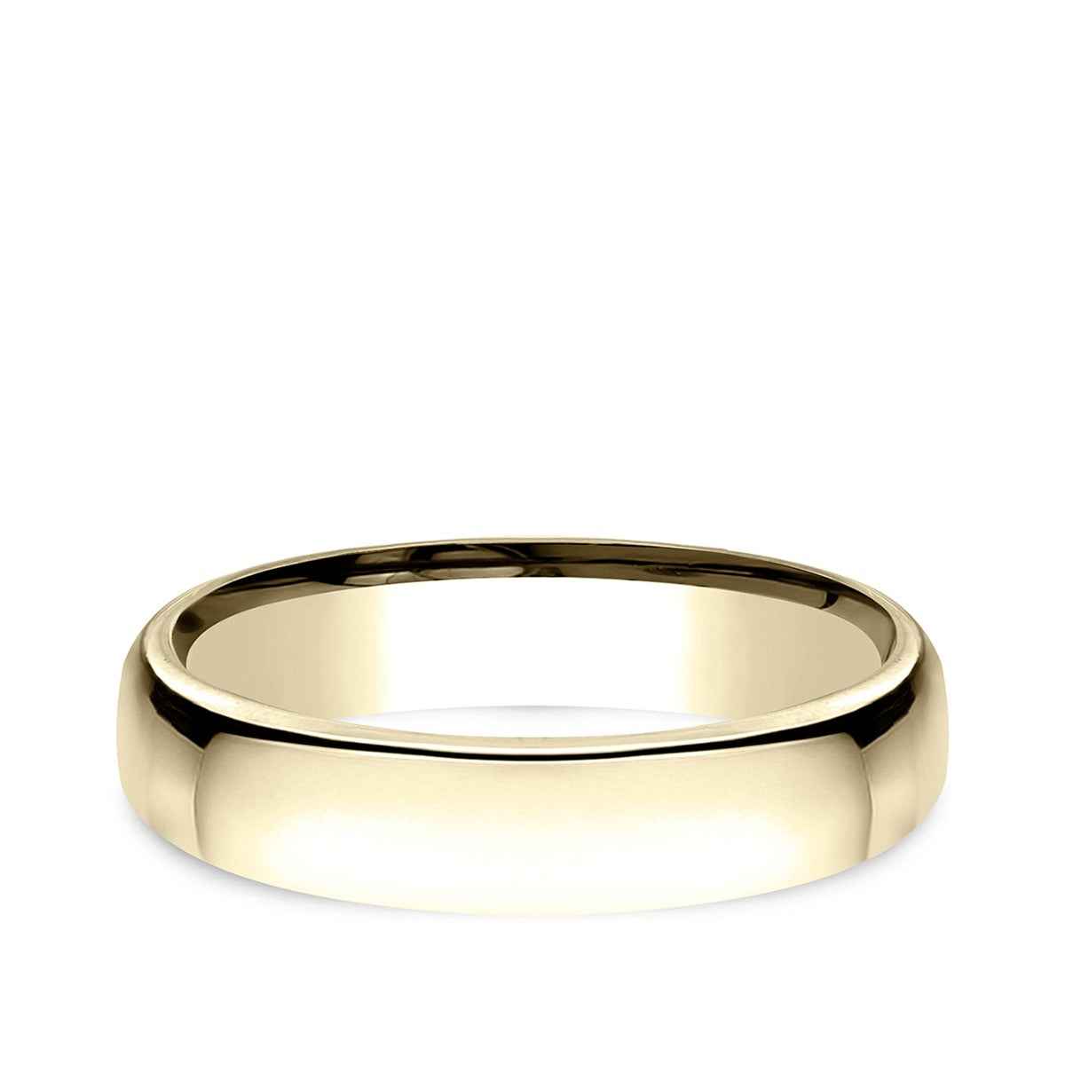 Benchmark Men's 4.5mm Euro Comfort Fit Polished Wedding Ring in 10K Yellow Gold