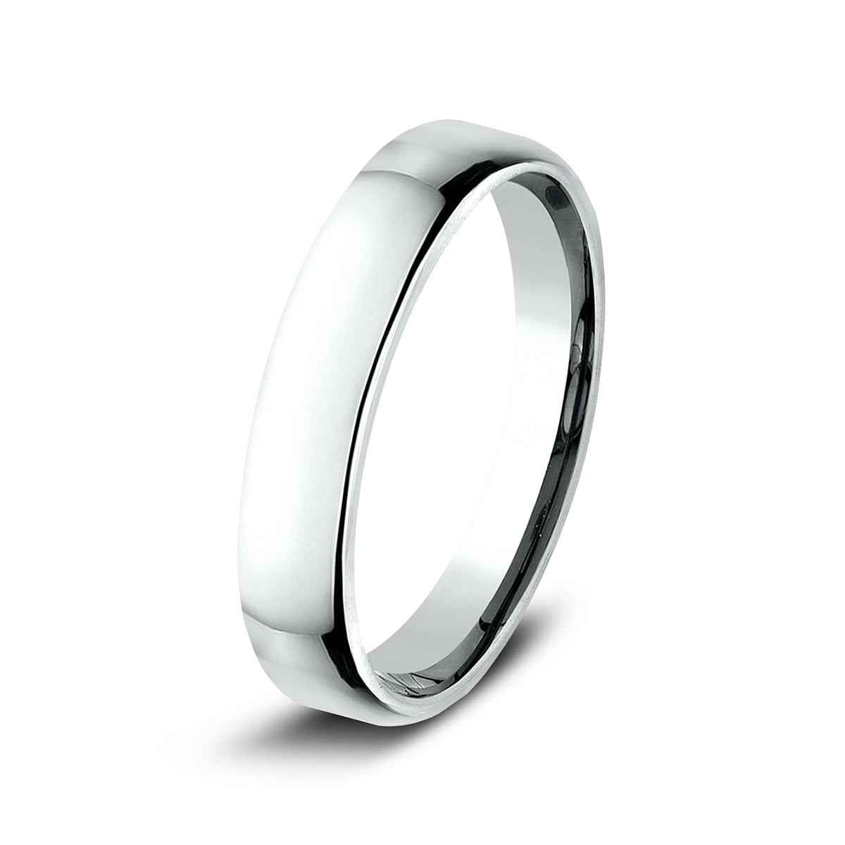 Benchmark Men's 4.5mm Euro Comfort Fit Polished Wedding Ring in 14K White Gold