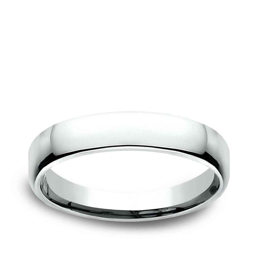 Benchmark Men's 4.5mm Euro Comfort Fit Polished Wedding Ring in 14K White Gold