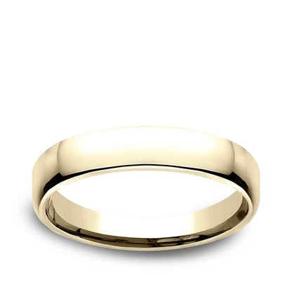 Benchmark Men's 4.5mm Euro Comfort Fit Polished Wedding Ring in 14K Yellow Gold