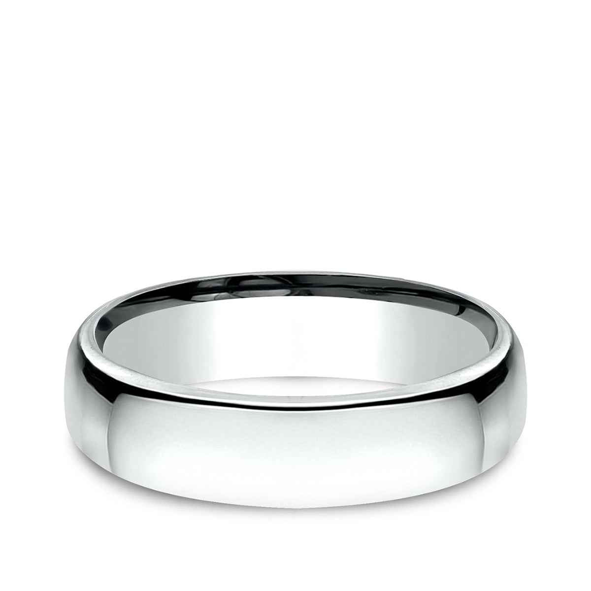 Benchmark Men's 5.5mm Euro Comfort Fit Polished Wedding Ring in 14K White Gold