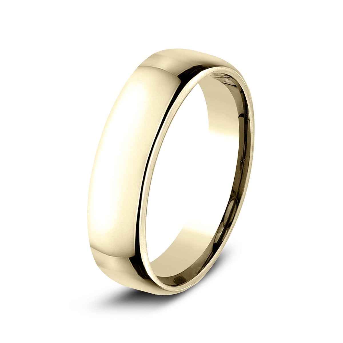 Benchmark Men's 5.5mm Euro Comfort Fit Polished Wedding Ring in 14K Yellow Gold