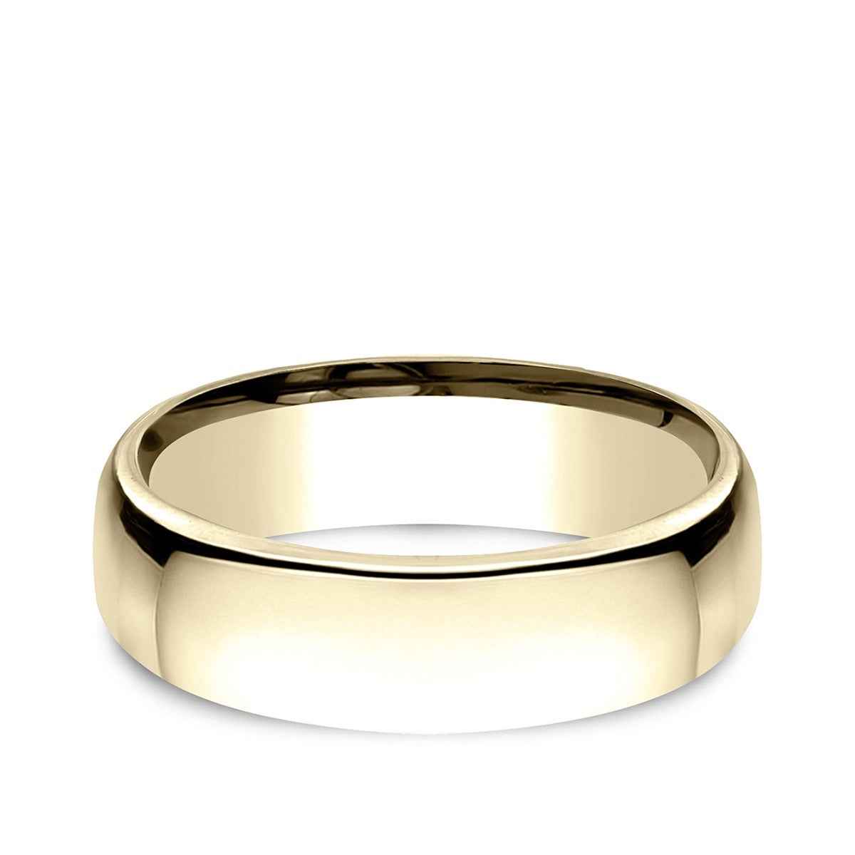 Benchmark Men's 6.5mm Euro Comfort Fit Polished Wedding Ring in 14K Yellow Gold