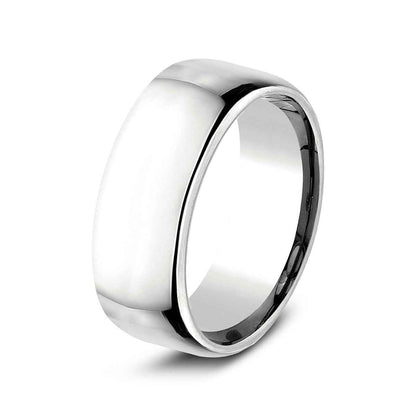 Benchmark Men's 9mm Euro Comfort Fit Polished Wedding Ring in 14K White Gold