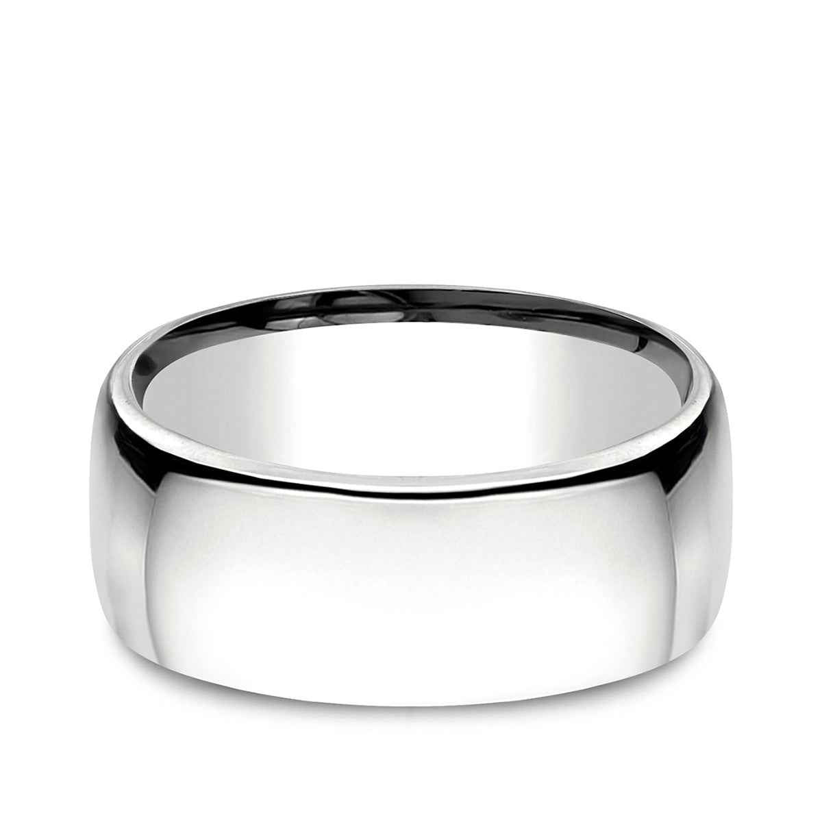Benchmark Men's 9mm Euro Comfort Fit Polished Wedding Ring in 14K White Gold