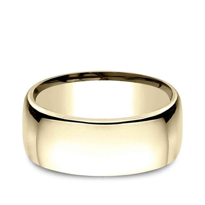 Benchmark Men's 9mm Euro Comfort Fit Polished Wedding Ring in 14K Yellow Gold