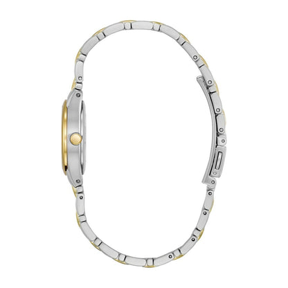 Citizen Ladies' Corso Two-Tone Stainless Steel Watch with White Dial front view