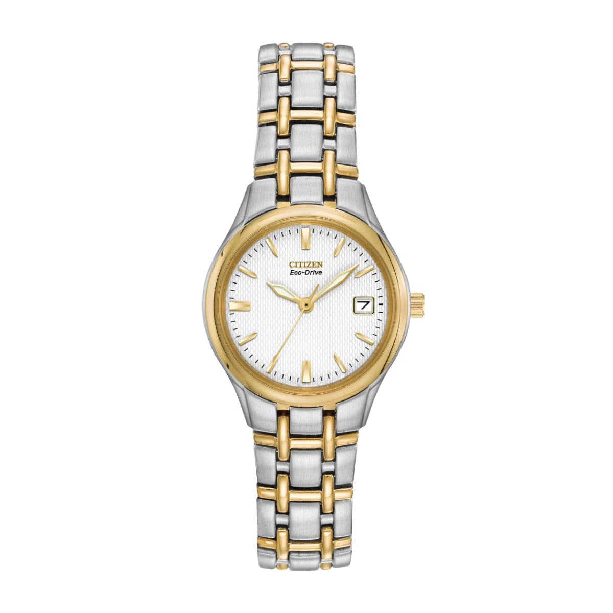 Citizen Ladies' Corso Two-Tone Stainless Steel Watch with White Dial