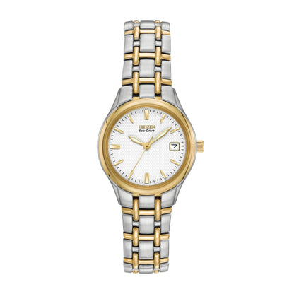 Citizen Ladies' Corso Two-Tone Stainless Steel Watch with White Dial