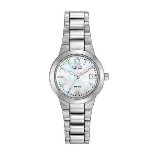 Citizen Ladies' Chandler Stainless Steel Watch with Mother of Pearl Dial