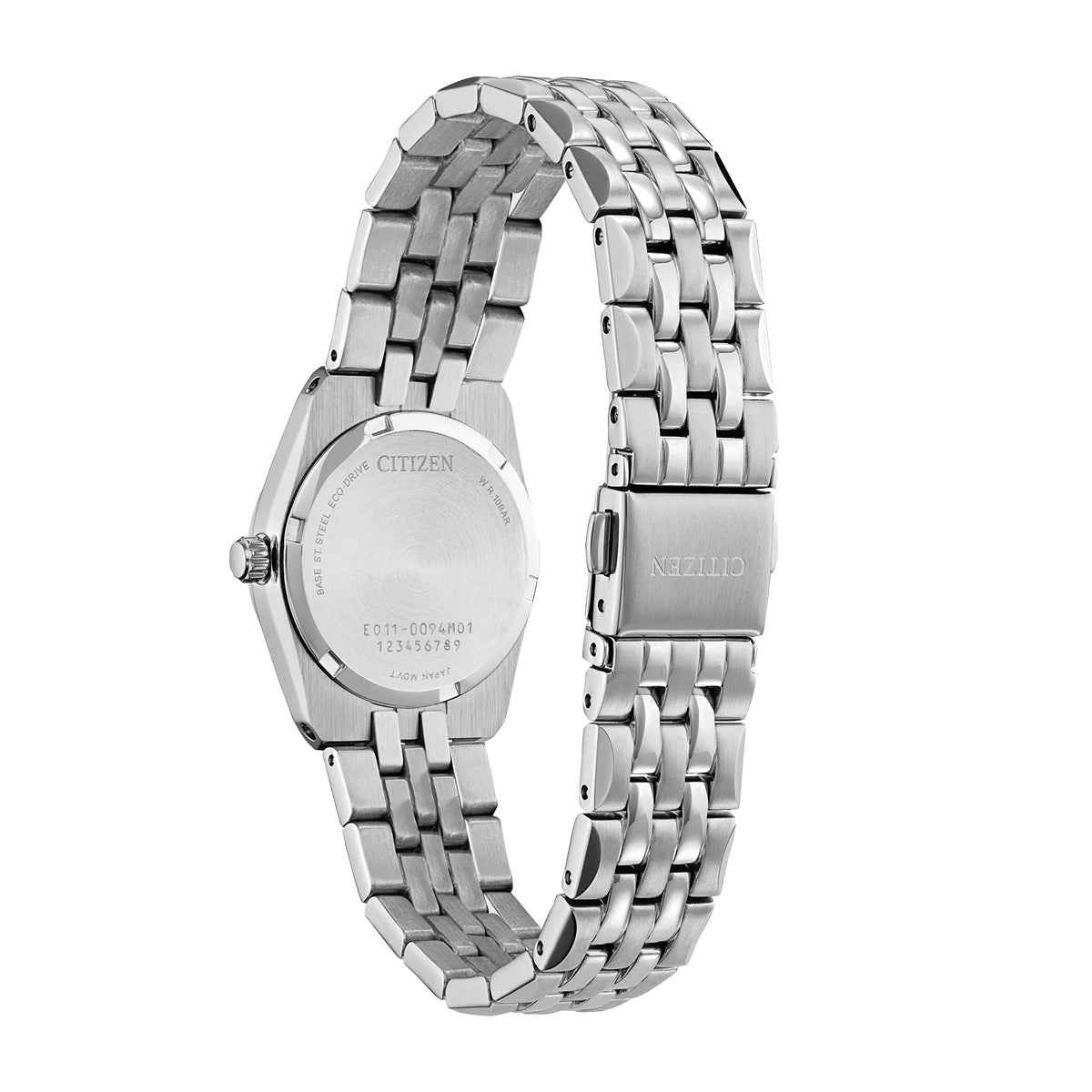 Citizen Ladies' Corso Diamond Eco-Drive Stainless Steel Watch with Taupe Dial front view