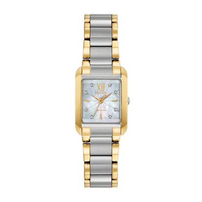 Citizen Ladies' Bianca Two-Tone Stainless Steel Watch with Mother of Pearl Dial