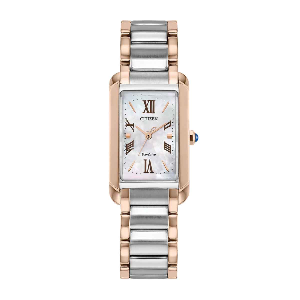 Citizen Ladies' L Bianca Eco-Drive Two-Tone Stainless Steel Watch with Mother of Pearl Dial