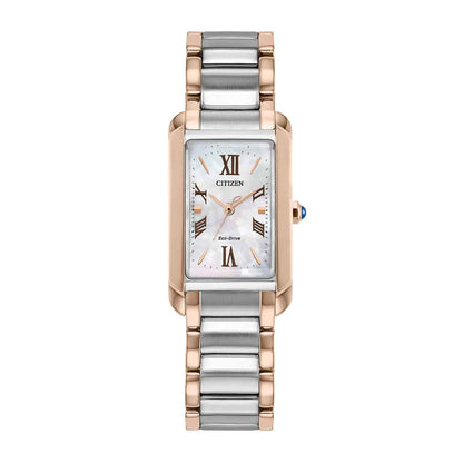 Citizen Ladies' L Bianca Eco-Drive Two-Tone Stainless Steel Watch with Mother of Pearl Dial