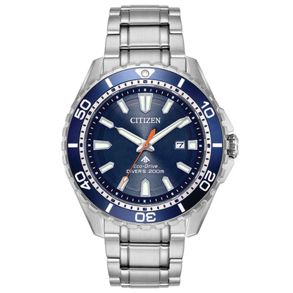 Citizen Promaster Diver Men's Watch with Azure Blue Aluminum Bezel & Dial in Stainless Steel