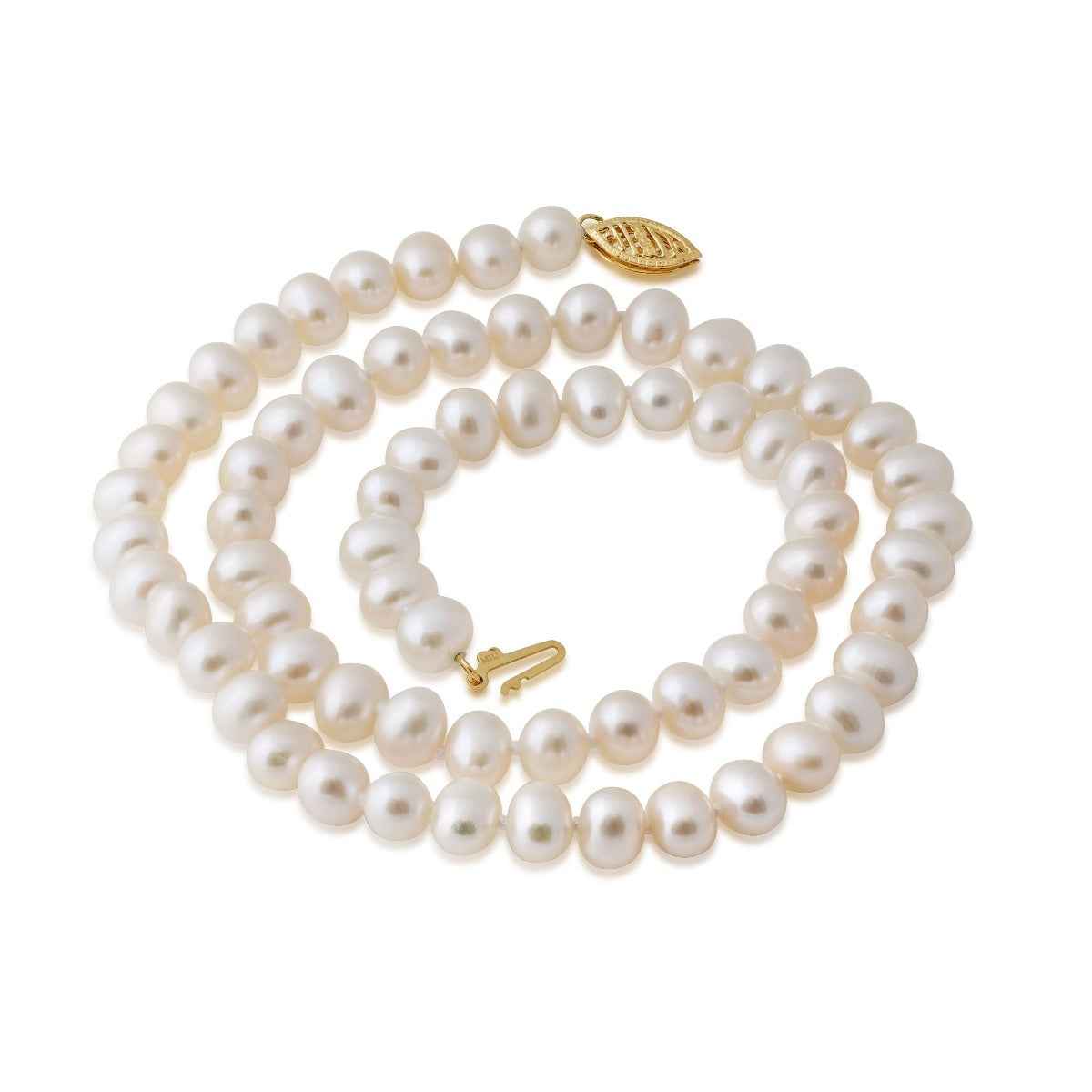 6-6.5mm 18-inch Cultured Freshwater Pearl Strand Necklace in 10K Yellow Gold