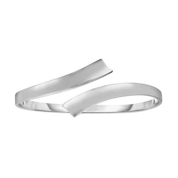 Bypass Bangle Bracelet in Sterling Silver