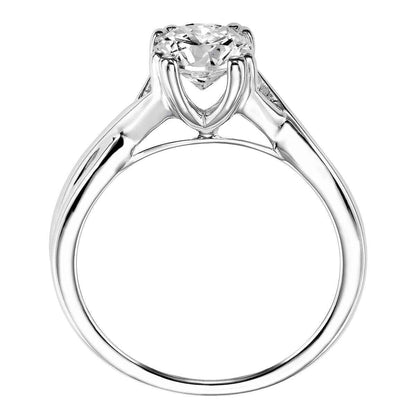 Artcarved Contemporary Semi-Mount Engagement Ring in 14K White Gold close-up detail