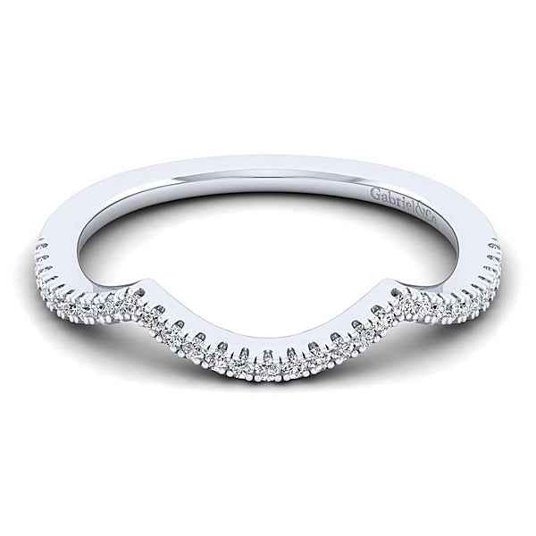 Gabriel & Co. 1/6 ct. tw. Diamond PavÃƒÂ© Triple Arch Wedding Ring Enhancer in 14K White Gold