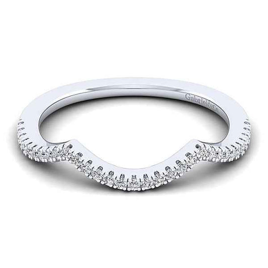 Gabriel & Co. 1/6 ct. tw. Diamond PavÃƒÂ© Triple Arch Wedding Ring Enhancer in 14K White Gold