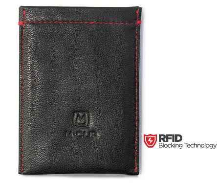 M-Clip Black Leather RFID Case CC