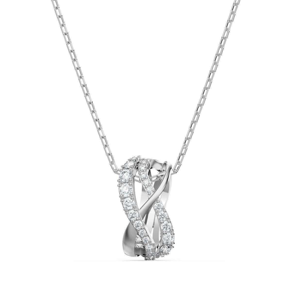 Swarovski Twist Rows White Stone Pendant