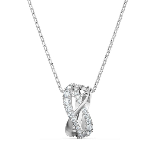 Swarovski Twist Rows White Stone Pendant