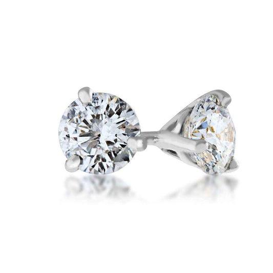 Adamante 2 ct. tw. Lab-Grown Diamond Solitaire Earrings with Martini Setting in 14K White Gold