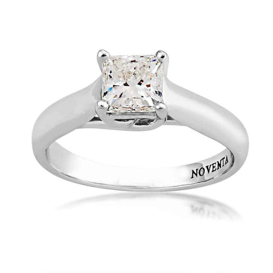Noventa 1 ct. tw. Princess Cut Diamond Solitaire Engagement Ring in 14K White Gold