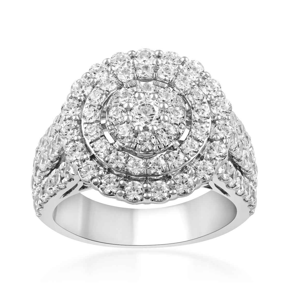 Adamante 3 ct. tw. Lab-Grown Composite Engagement Ring in 14K White Gold