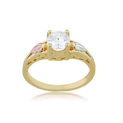Black Hills Gold Ladies' Noventa 1 ct. tw. Diamond Solitaire Ring in 10K Yellow Gold - G 1990NOV 070