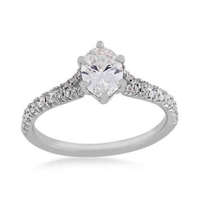 Brilliantly Yours 1 ct. tw. Oval Diamond 6-Prong Split Shank Engagement Ring in 14K White Gold