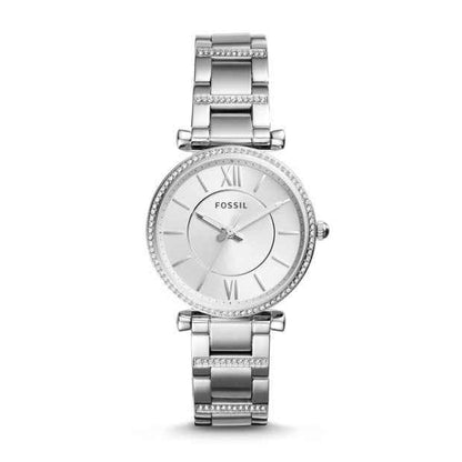 Fossil Ladies' Carlie Three-Hand Stainless Steel Watch