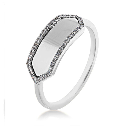 1/8 ct. tw. Diamond Fashion Ring in 10K White Gold front view