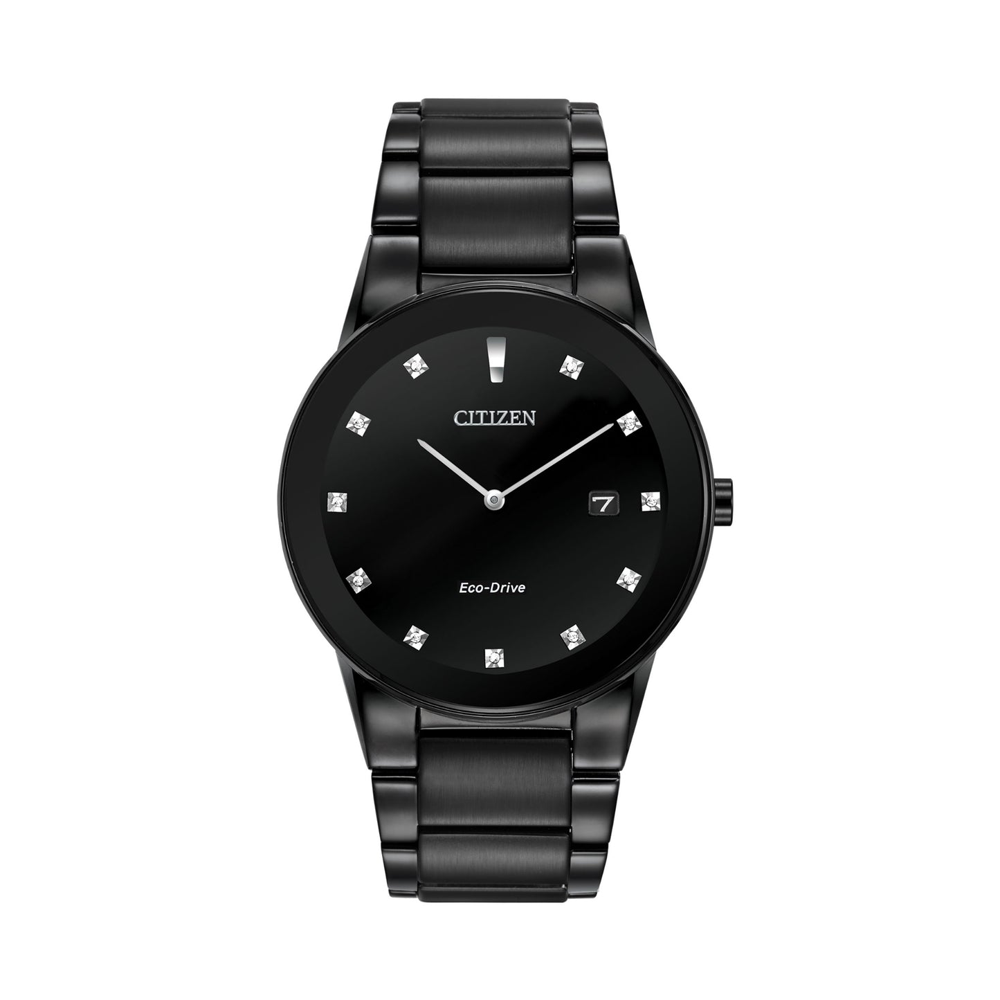 Citizen Men's Stainless Steel Black Eco-Drive Analog Watch