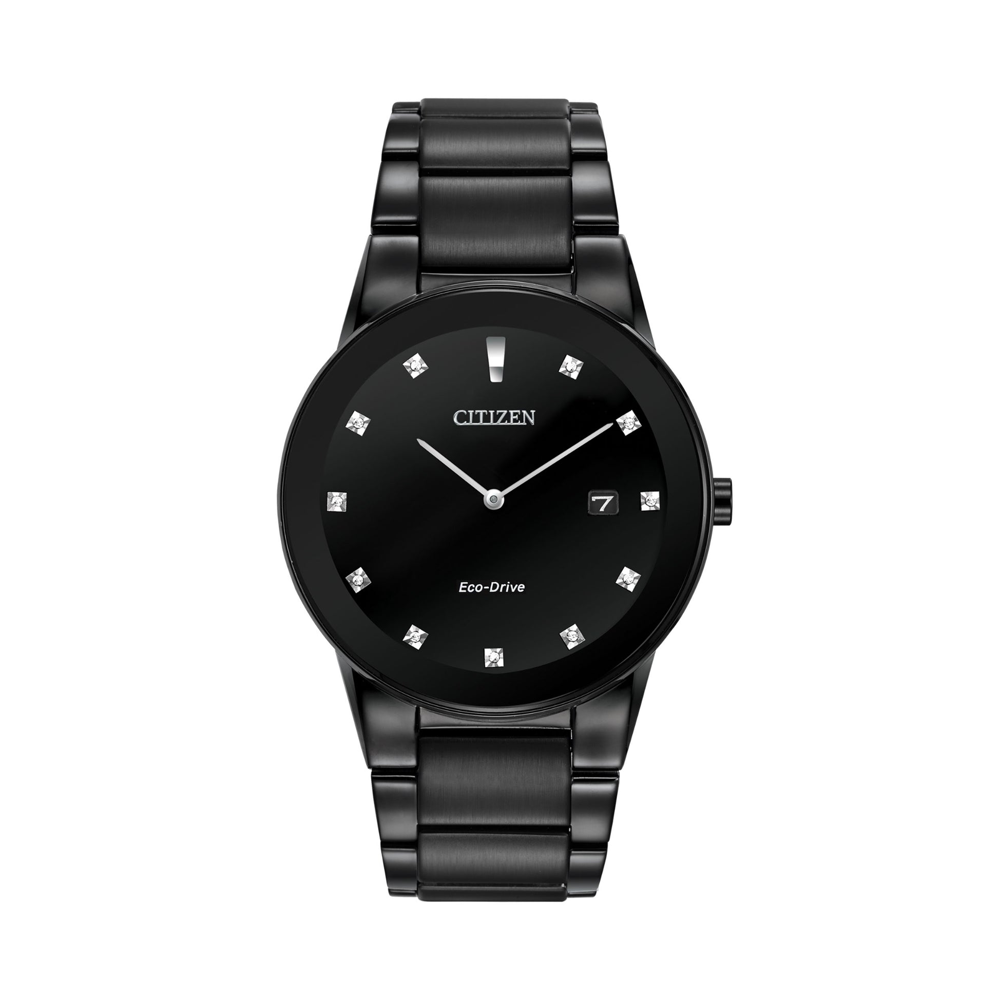 Citizen Men's Stainless Steel Black Eco-Drive Analog Watch