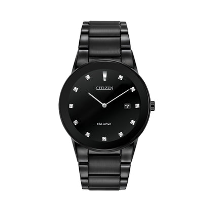 Citizen Men's Stainless Steel Black Eco-Drive Analog Watch