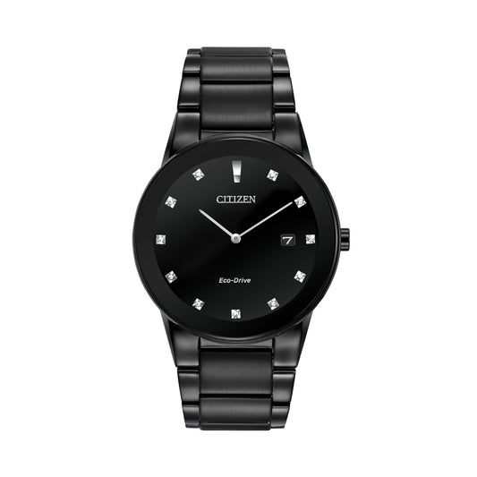 Citizen Men's Stainless Steel Black Eco-Drive Analog Watch
