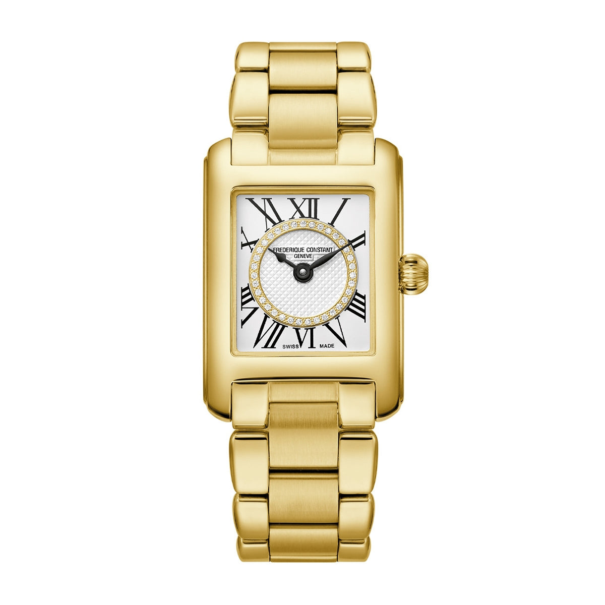 Frederique Constant Ladies' Carree Quartz Gold-Tone Stainless Steel Watch with Silver Dial (2)
