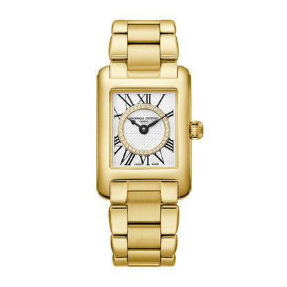 Frederique Constant Ladies' Carree Quartz Gold-Tone Stainless Steel Watch with Silver Dial (2)