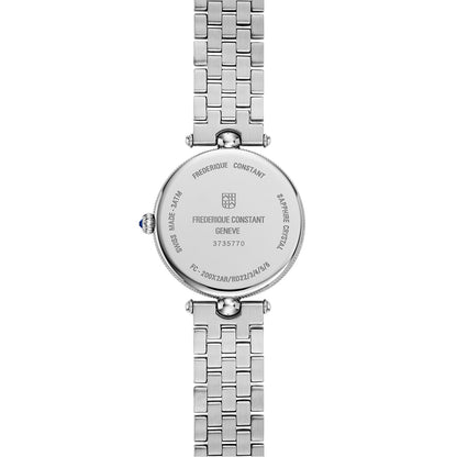 Frederique Constant Ladies' Art Deco Quartz Stainless Steel Watch with White Dial front view (2)
