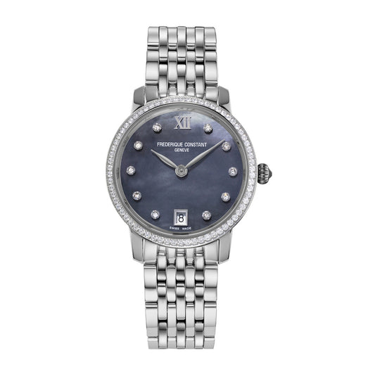Frederique Constant Ladies' Slimline Quartz Stainless Steel Watch with Blue Dial (2)
