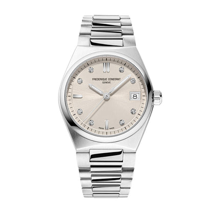 Frederique Constant Ladies' Highlife Quartz Stainless Steel Watch with Gray Dial