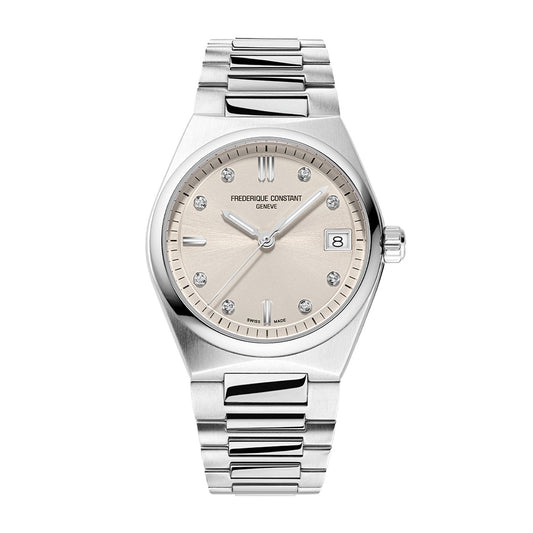Frederique Constant Ladies' Highlife Quartz Stainless Steel Watch with Gray Dial
