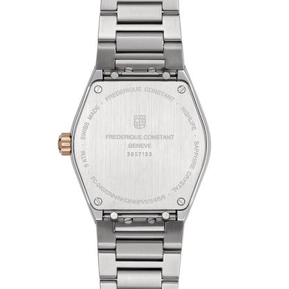 Frederique Constant Ladies' Quartz Two-Tone Stainless Steel Watch with White Dial front view