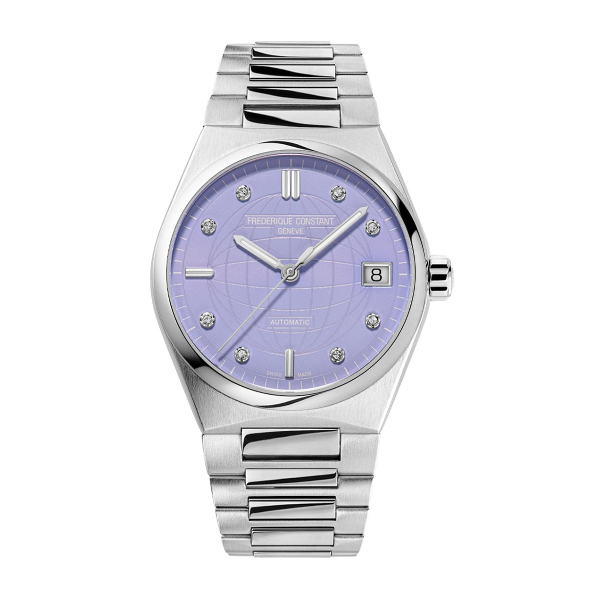 Frederique Constant Ladies' Highlife Automatic Stainless Steel Watch with Purple Dial